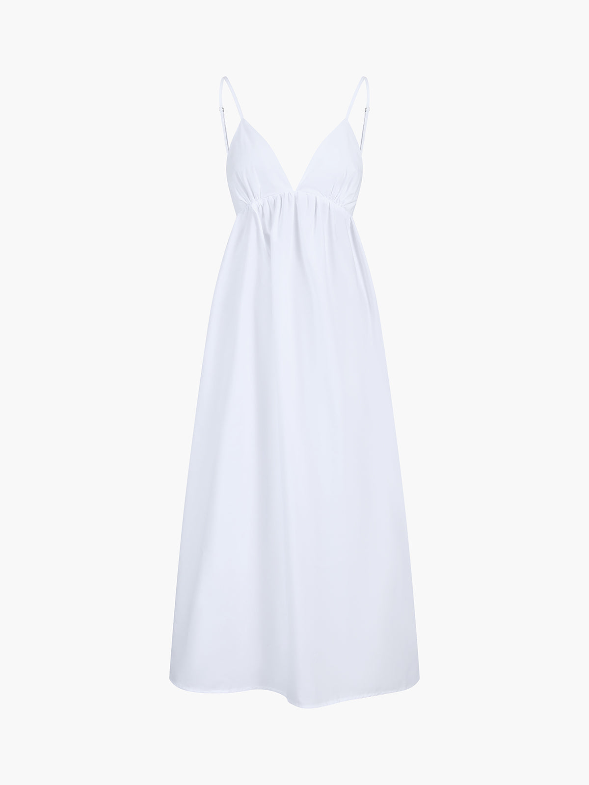 Women's Casual Cotton Maxi Dress | Elegant Open Back Sleeveless V-Neck 4