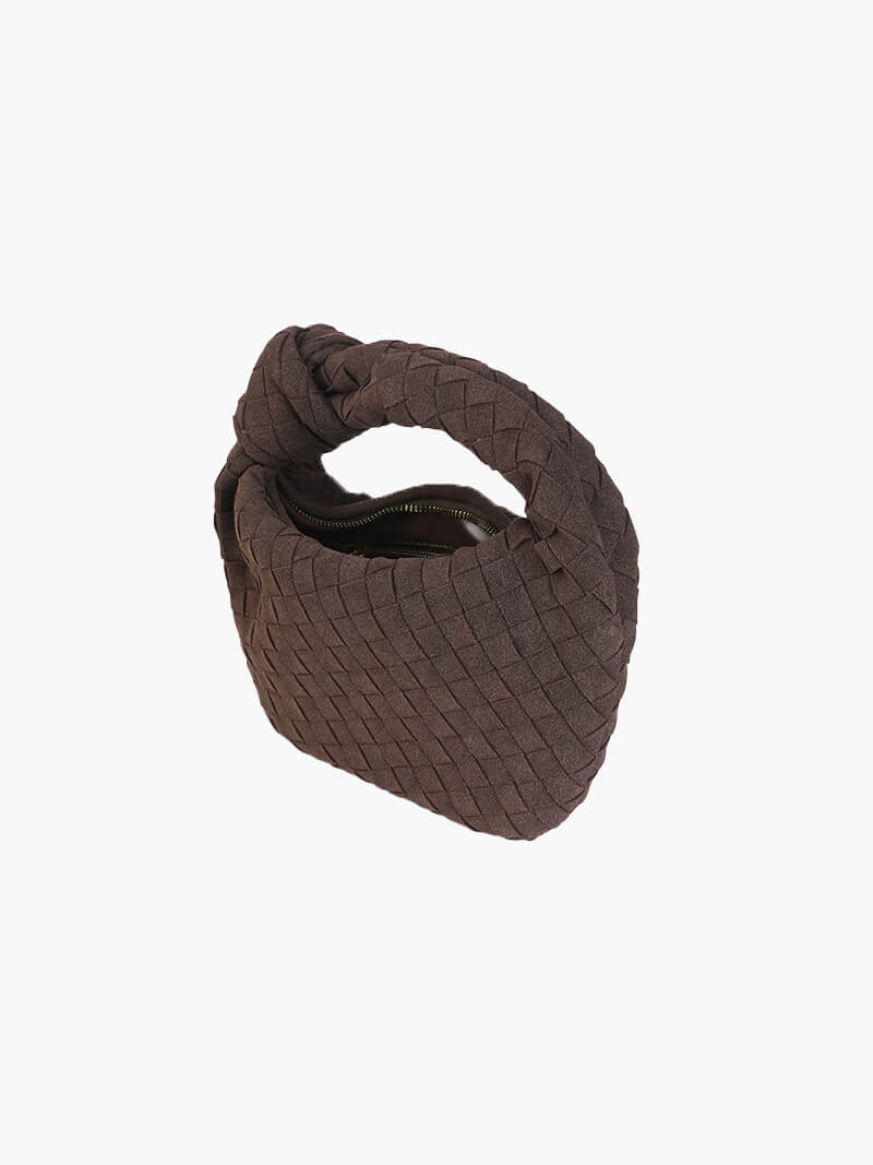 Women's Soft Suede Mini Bag | Elegant Braided Design with Knot Detail 1