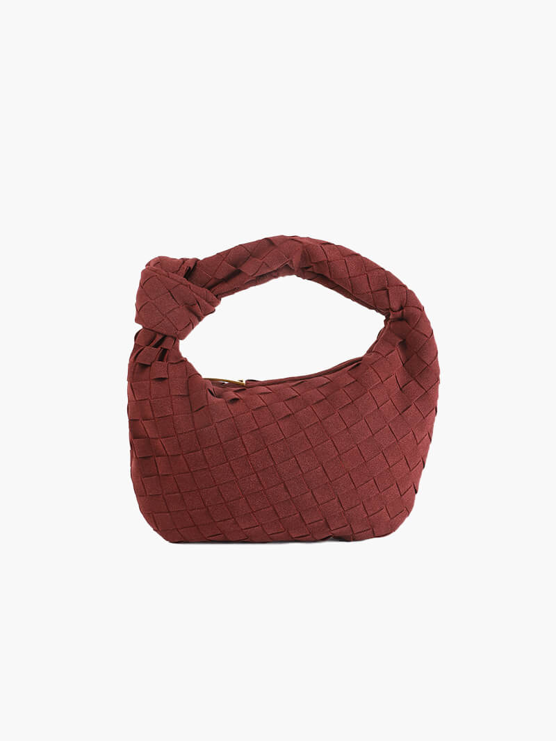 Women's Soft Suede Mini Bag | Elegant Braided Design with Knot Detail 2