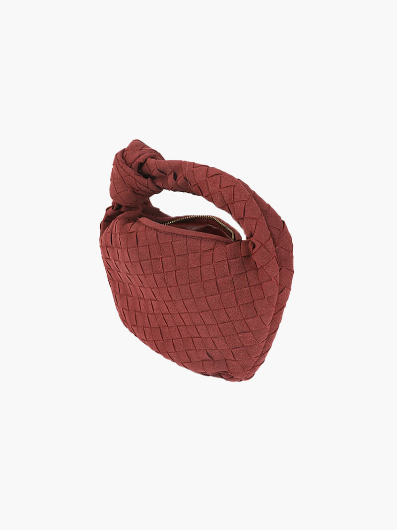 Women's Soft Suede Mini Bag | Elegant Braided Design with Knot Detail 3