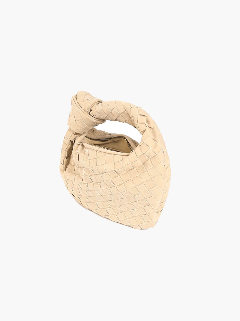 Women's Soft Suede Mini Bag | Elegant Braided Design with Knot Detail 5