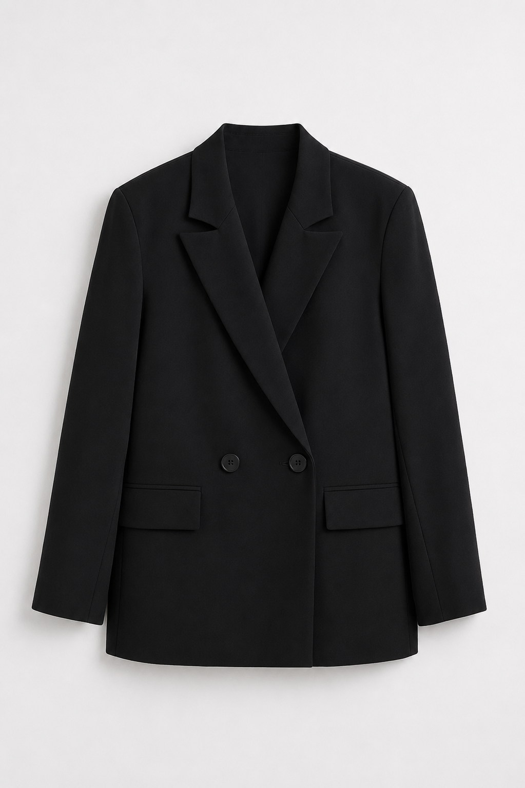 notched lapel black blazer