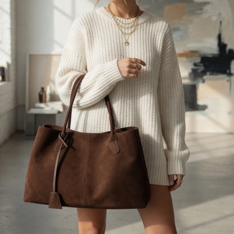 solid colour shoulder bag