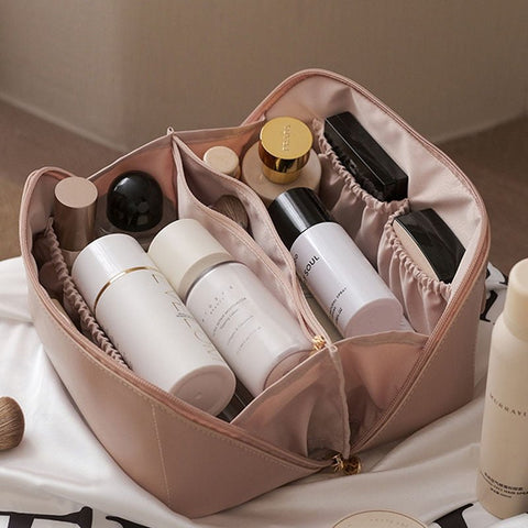 structured skincare travel bag