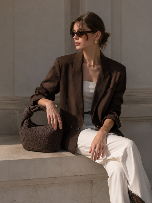 women coffee suede mini bag