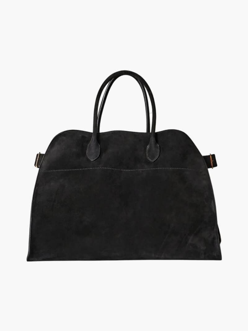 women suede brown tote bag